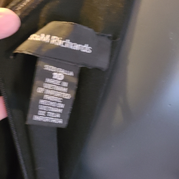 K&M Richards Asymmetric Jumpsuit with Overlay and Rhinestone Shoulder Strap - Picture 8 of 12